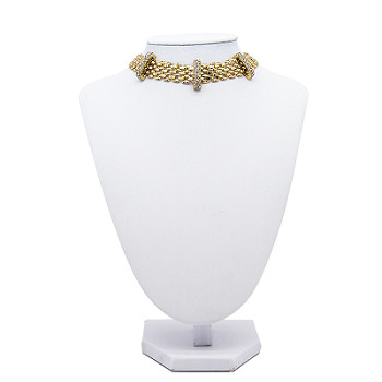 Diamantes artificiales transparentes de los collares de la joyería de la moda de la inicial del nombre que tienden los collares moldeados