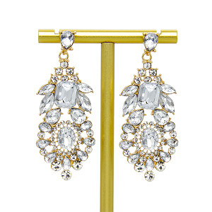 Pendientes Diamond Gold Chandelier Earrings de la joyería de la moda del diseño de Crosss