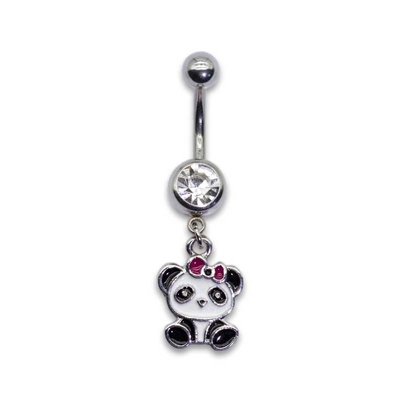 El color plata de la joyería de Panda Pendant Belly Button Piercings plateó el ODM del OEM
