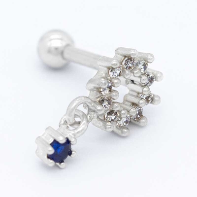 ODM de perforación de acero inoxidable del OEM del diseño floral de 316 del oído de la joyería gemas del Zircon