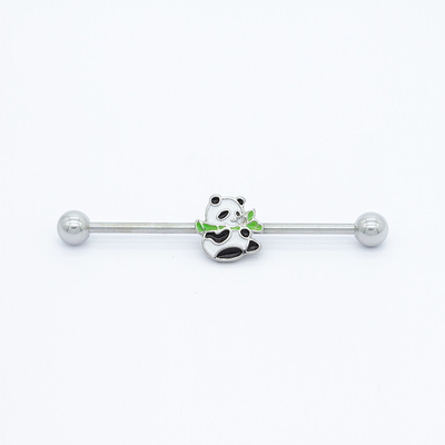 Acero inoxidable 38m m de Panda Industrial Bar Piercing Jewelry 316 lindos del esmalte