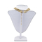 Diamantes artificiales transparentes de los collares de la joyería de la moda de la inicial del nombre que tienden los collares moldeados