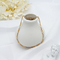 La aleación Shell Crystal Bead Bracelet White Stone encanta el brazalete de acero inoxidable