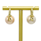 Rose Gold/pendientes rosados del aro de la perla del oro de la bola de los pendientes 18m m de la falsa perla