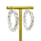 aro de plata del pendiente de la perforación del oro de Diamond Cartilage Earring Flat Back del oro 14k