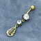 316 joyería de acero inoxidable del cuerpo del oro de las perforaciones 14ga del vientre del ombligo