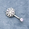 El ombligo púrpura de Crystal Body Piercings Jewellery Round suena el acero inoxidable 316