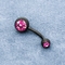 ODM rosado del OEM del acero de Stainlesss de la joyería 316 de las perforaciones del ombligo de los Zircons