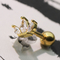 Luna de oro de perforación plateada color oro del indicador de la joyería 16 del oído