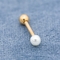 Pendientes de perforación 18G 8m m Rose Gold Ear Stud del cartílago de la falsa perla