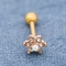 Pendientes de perforación 18G 8m m Rose Gold Ear Stud del cartílago de la falsa perla