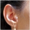 Joyería de perforación 18G de las gemas del oído del cartílago de los pendientes del oro del oído claro de la flor