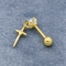 El oído claro del oro de las gemas de la CZ tachona los pendientes de la perforación de la hélice que 16G con la cruz cuelgan