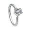 anillo de plata del septo de la estrella de Gem Nose Piercing Jewellery 18G del Zircon de 4m m