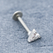Forma de V Crystal Gems Labret Back Earrings 8m m de acero quirúrgicos
