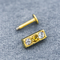 Tres acero inoxidable de perforación del cuerpo 316L del oro de la joyería de Crystal Gems 16G Labret