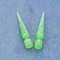 las formas cónicas espirales verdes del oído de 18G 6m m brillan las formas cónicas de acrílico para estirar