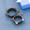 ODM de perforación de acero inoxidable negro del OEM de Crystal Gems Cat Flesh de la joyería del túnel del oído
