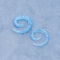 Los túneles materiales de acrílico de los auriculares tuercen en espiral color azul brillante con los aros de cuero