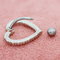 Perforación de plata de la joyería del ombligo de Ring Shiny Zircons Love Heart del ombligo